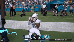 Jaylen Waddle Celebration Touch Down Dance GIF