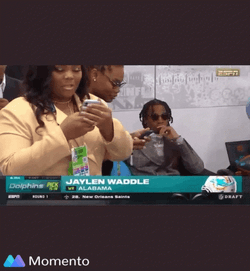 Jaylen Waddle Press Conference Celebration GIF