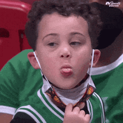 Jayson Tatum's Son Tongue Out Celtics GIF | GIFDB.com