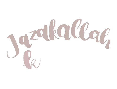 Jazakallah Khayri Text Sticker
