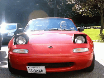 Jdm Funny Red Mazda Miata Winking GIF