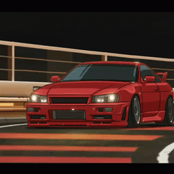 Jdm Stunning Animated Red Car GIF