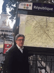 Jean-Luc Mélenchon In Paris GIF