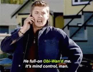 Jedi Mind Trick Jensen Ackles Supernatural GIF