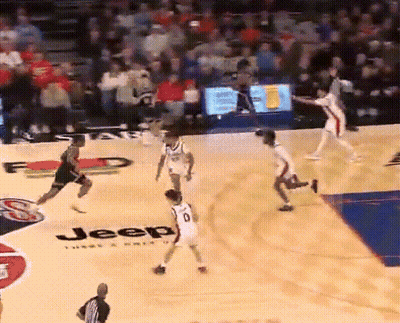 Jeep Advertisement On Basketball Court GIF