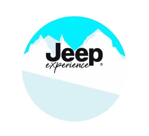 Jeep Experience Logo With White Jeep On Hill Sticker