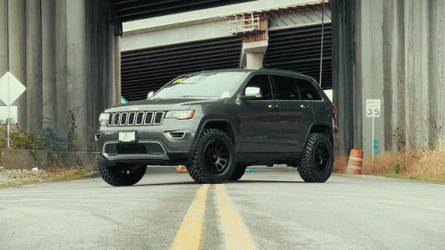 Jeep In The Middle Of Road GIF