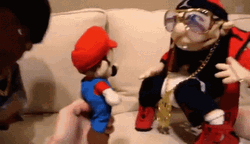 Jeffy Having Great Talk With Mario GIF
