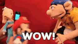 Jeffy Wow With Keypad Phone GIF