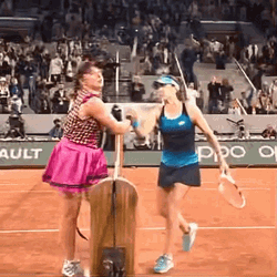 Jelena Ostapenko Alize Cornet GIF