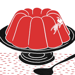 Jello Gelatin Dessert Swimming Fish GIF