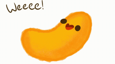 Jelly Bean Saying Weeeee GIF