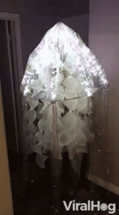 Jellyfish Made Of Plastic Bottles Video GIF