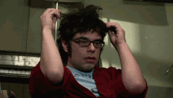 Jemaine Clement Checking Out Hair GIF