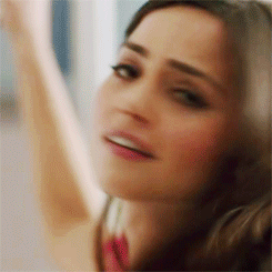 Jenna Coleman Turn Around And Flip Hair GIF