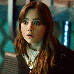 Jenna Coleman Wide Shocked Look GIF