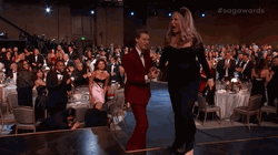 Jennifer Coolidge Walking On Stage Sag Awards GIF
