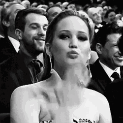 Jennifer Lawrence Blowing Kiss GIF