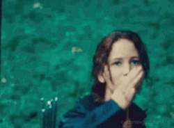 Jennifer Lawrence Hunger Games Three Finger Salute GIF