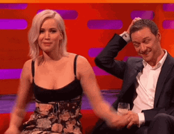 Jennifer Lawrence Interview Shimmy Dance GIF