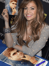 Jennifer Lopez Cute Poster With Glitters GIF