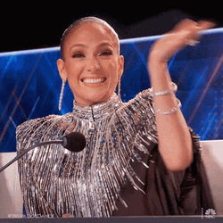 Jennifer Lopez Waving Hi GIF