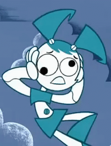 Jenny From Teenage Mutant Ninja Turtles Is Wearing Ear Muffs And A Blue Dress . GIF