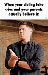Jensen Ackles Sibling Complaints Funny Meme GIF