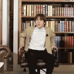Jeon Jungkook Sitting On Velvet Chair GIF