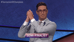 Jeopardy Buzzy Cohen Celebrating GIF