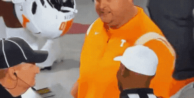 Jeremy Pruitt Tennessee Football Coach Holding Football GIF