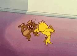 Jerry And Yellow Duck Happy Happy Joy Joy GIF