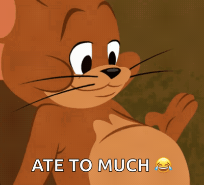 Jerry From Tom And Jerry Ate Too Much GIF