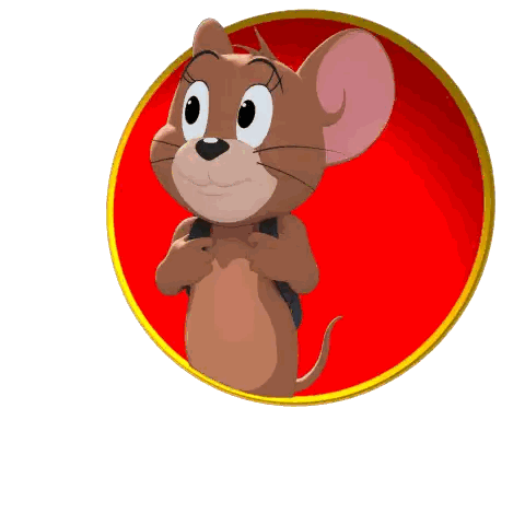 Jerry From Tom And Jerry Is In A Red Circle With The Letter Y Below It Sticker