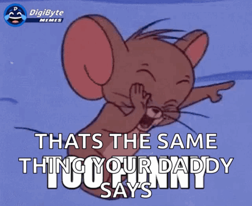 Jerry From Tom And Jerry Is Laughing And Pointing At Something GIF