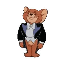 Jerry From Tom And Jerry Is Wearing A Tuxedo Sticker