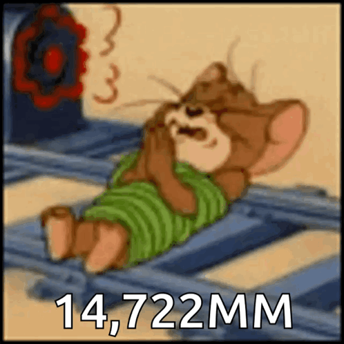 Jerry From Tom And Jerry Is Wrapped In A Green Striped Shirt And Laying On A Machine GIF