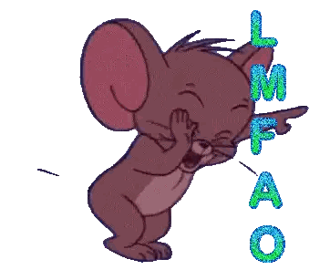 Jerry From Tom And Jerry Laughing And Pointing Sticker