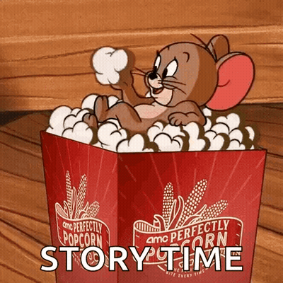 Jerry From Tom And Jerry Sitting In Popcorn Box GIF