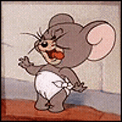 Jerry From Tom And Jerry Wearing Diaper And Waving GIF
