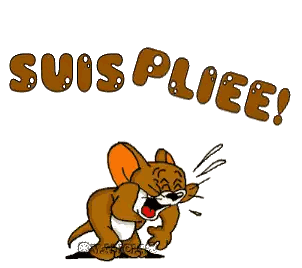 Jerry Laughing With Suis Pliee Sticker