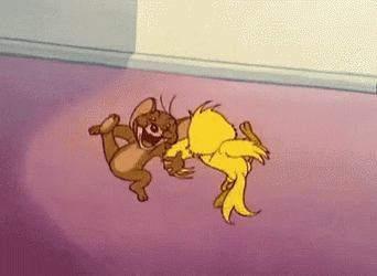 Jerry Mouse And Quacker Doing Do Si Do GIF