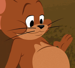 Jerry Mouse Full Round Belly Tap GIF