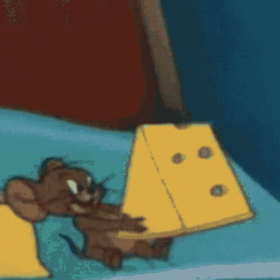 Jerry Mouse Holding Cheese GIF