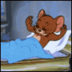 Jerry Mouse In Bed Getting Cozy