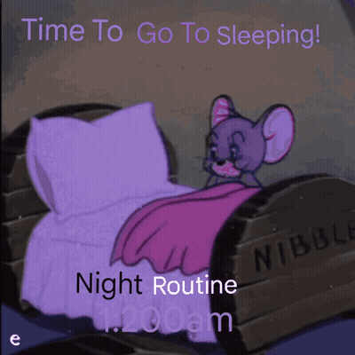 Jerry Mouse Laying In Bed Time To Go To Sleeping GIF