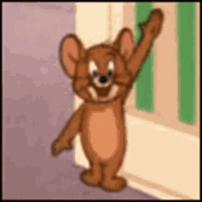Jerry Mouse Waving GIF
