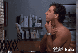 Jerry Seinfeld Shaving GIF