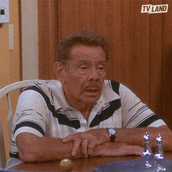 Jerry Stiller Head Down But Looking Up GIF
