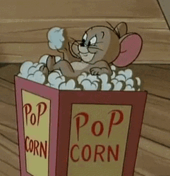 Jerry The Mouse Popcorn Eating GIF
